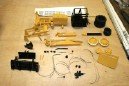 Painted parts for Ford 655D ready for assembly.